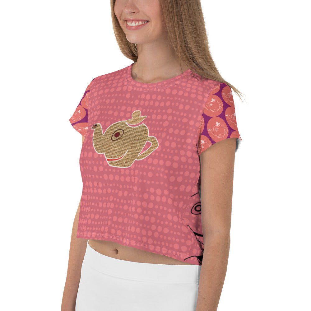 全面プリントクロップTシャツ・ロピュズカフェドンゴロスロゴ【LC003- TCT009】