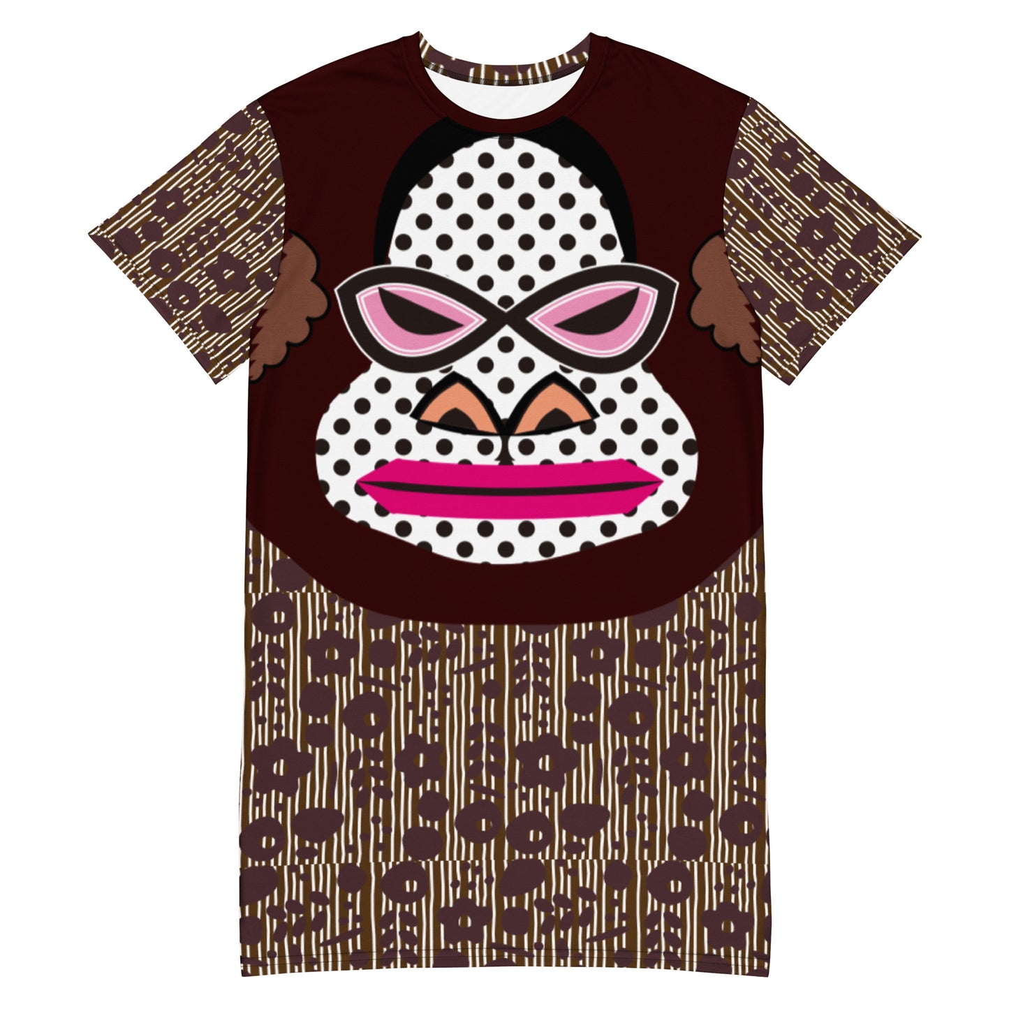 Tシャツワンピース・アフロゴリラダダ【CA076- TOP019】