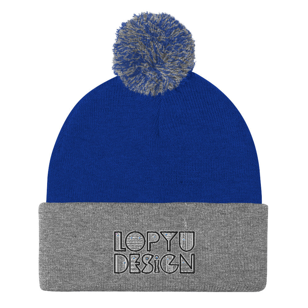 ポンポン付きニット帽・LOPYUDESIGNロゴ【LD002-BNH002】