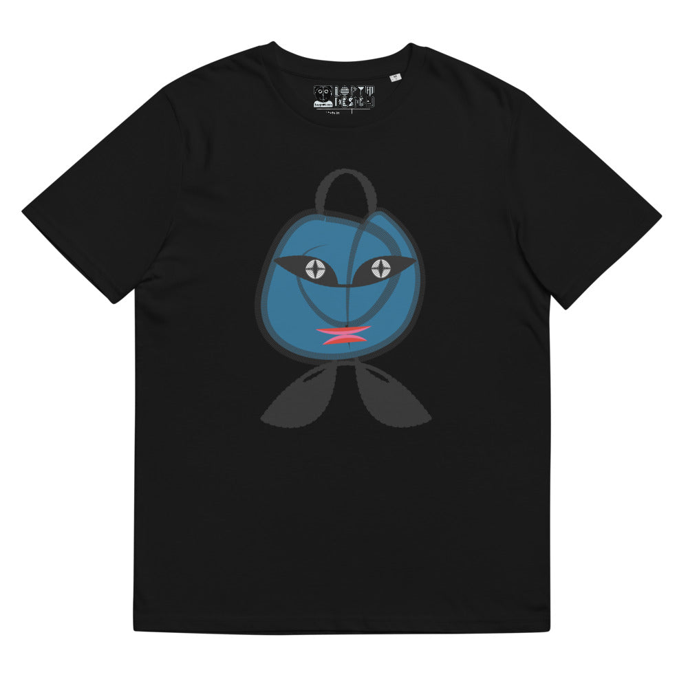 ユニセックス オーガニックコットン製Tシャツ・青トートボーイ【CA017- TOCU011】