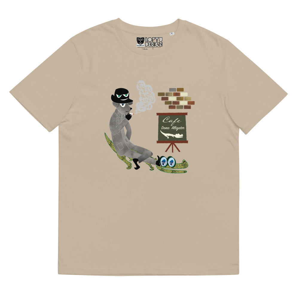 ユニセックス オーガニックコットン製Tシャツ・ドーモアーリゲーター【CA022- TOCU006】