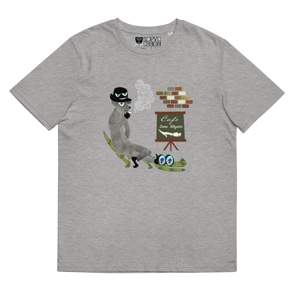ユニセックス オーガニックコットン製Tシャツ・ドーモアーリゲーター【CA022- TOCU006】