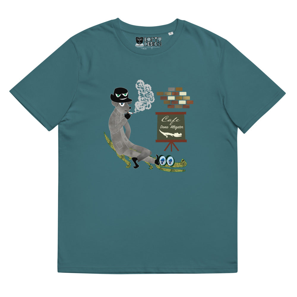ユニセックス オーガニックコットン製Tシャツ・ドーモアーリゲーター【CA022- TOCU006】