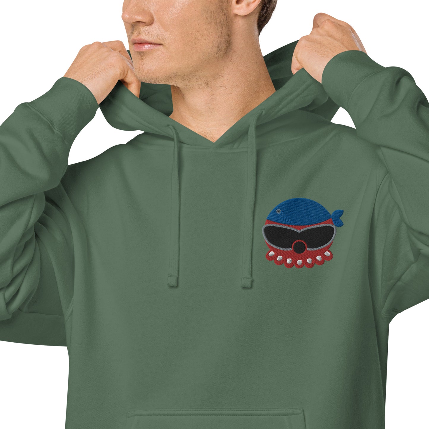 ユニセックス 顔料染め パーカー