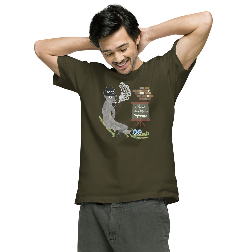 ユニセックス ヘビーウェイト 半袖Tシャツ・ドーモアーリゲーター/わにがとう【CA022- THWU009】