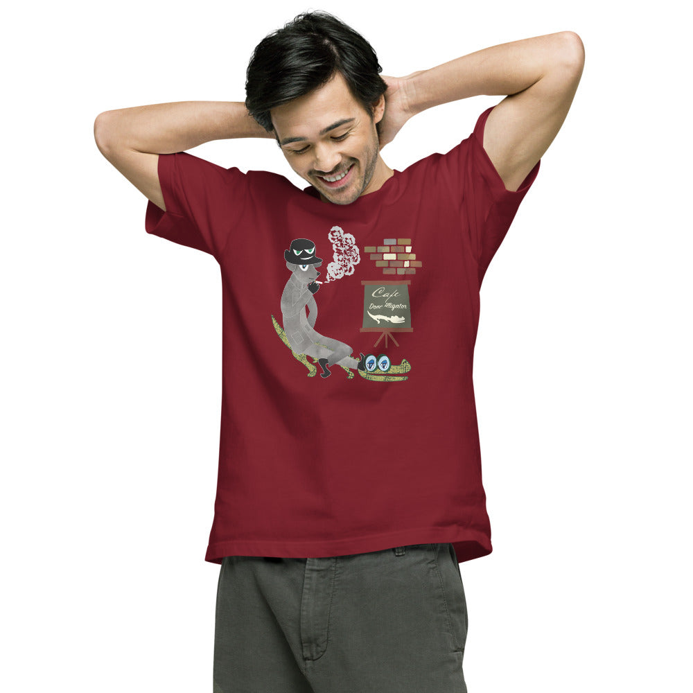ユニセックス ヘビーウェイト 半袖Tシャツ・ドーモアーリゲーター/わにがとう【CA022- THWU009】