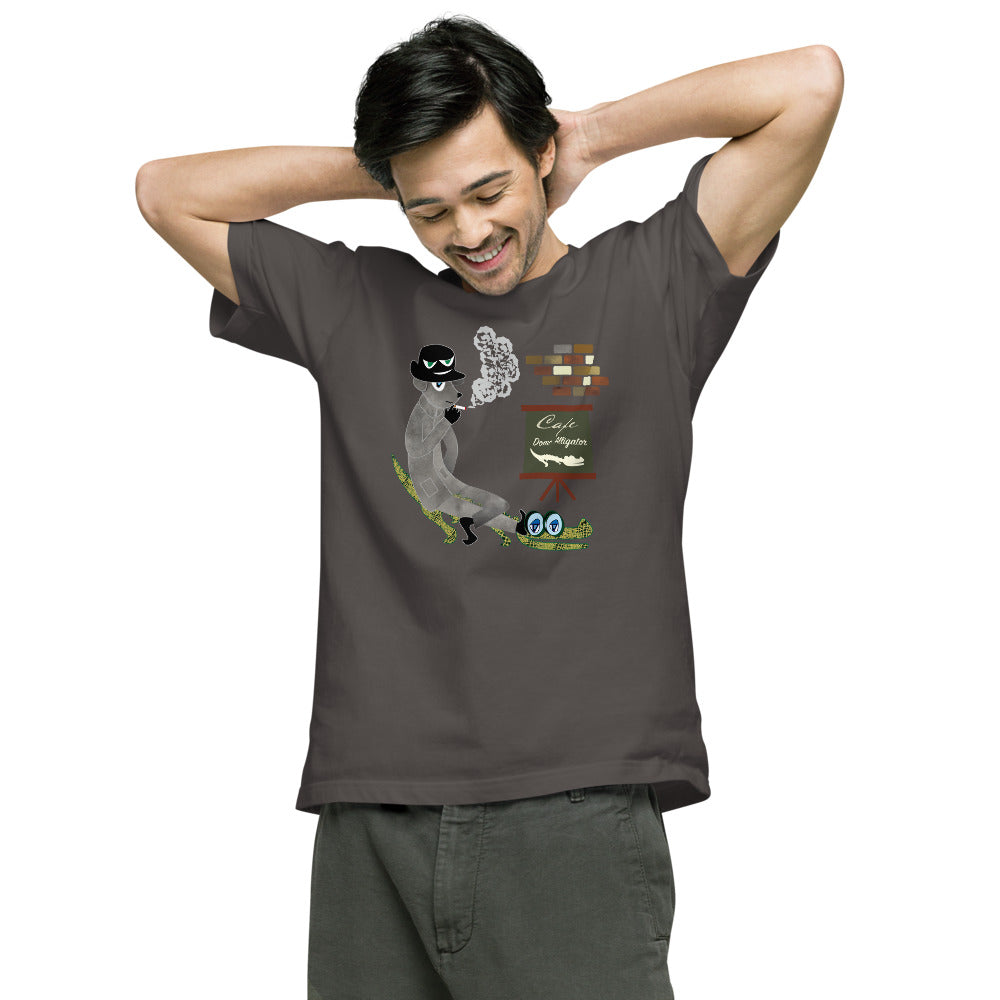 ユニセックス ヘビーウェイト 半袖Tシャツ・ドーモアーリゲーター/わにがとう【CA022- THWU009】
