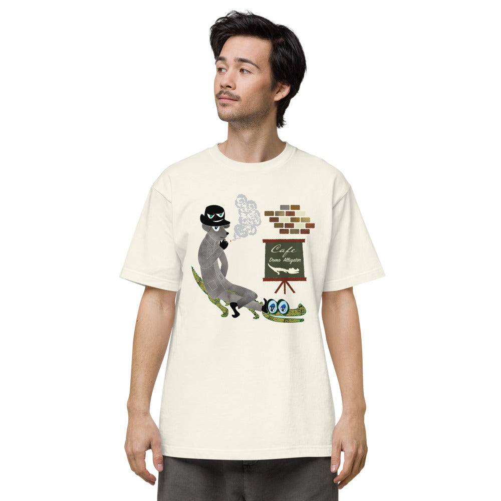 ユニセックス ヘビーウェイト 半袖Tシャツ・ドーモアーリゲーター/わにがとう【CA022- THWU009】