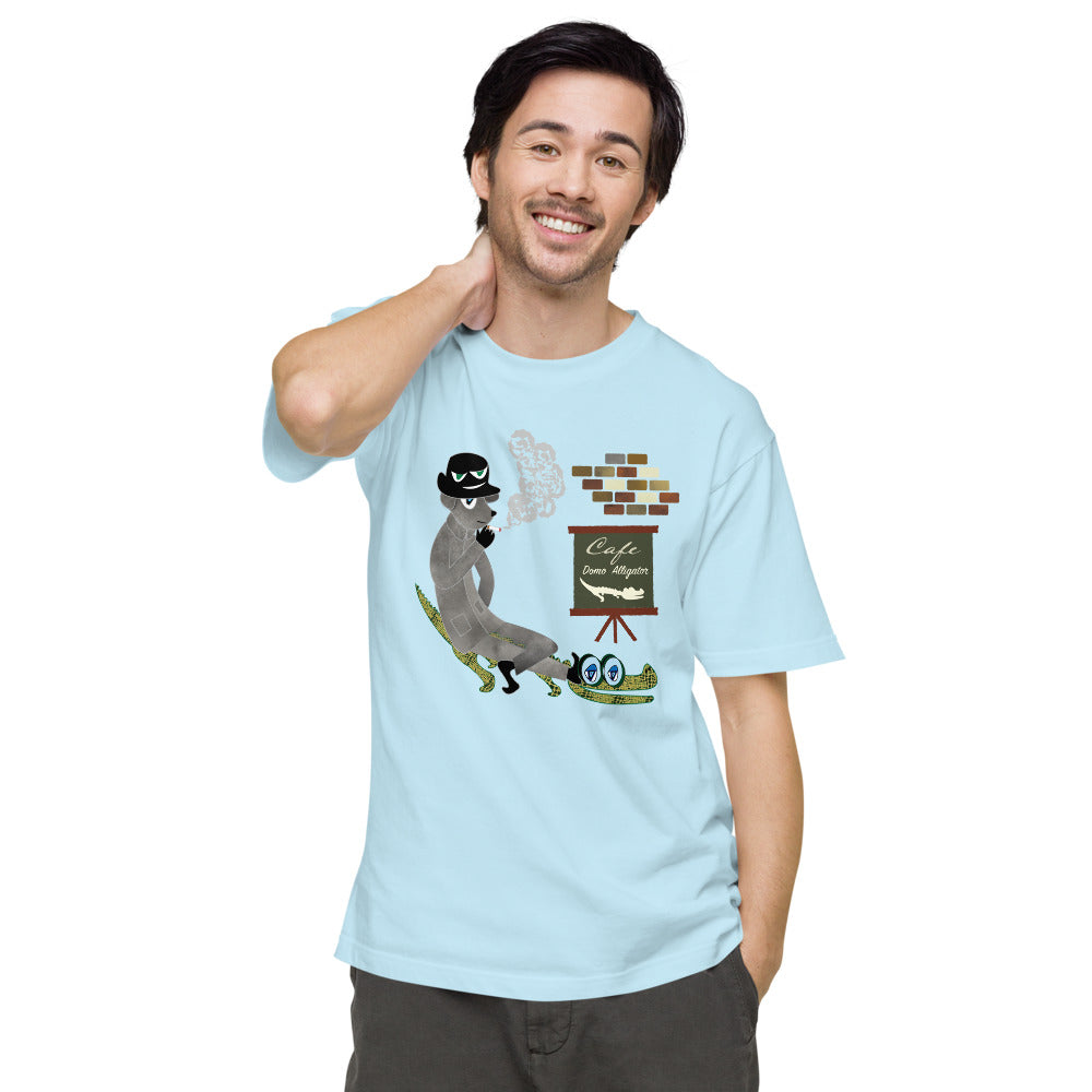 ユニセックス ヘビーウェイト 半袖Tシャツ・ドーモアーリゲーター/わにがとう【CA022- THWU009】