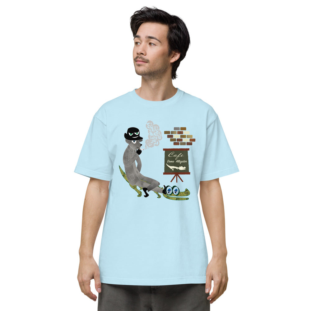 ユニセックス ヘビーウェイト 半袖Tシャツ・ドーモアーリゲーター/わにがとう【CA022- THWU009】