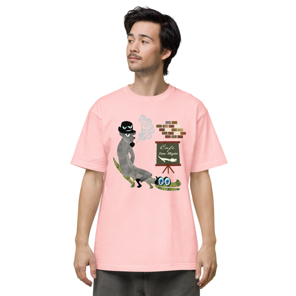 ユニセックス ヘビーウェイト 半袖Tシャツ・ドーモアーリゲーター/わにがとう【CA022- THWU009】