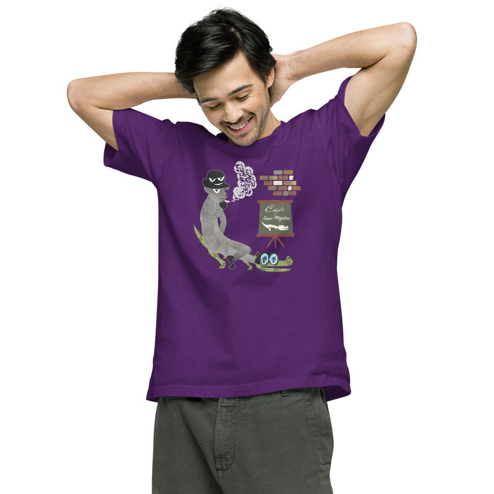 ユニセックス ヘビーウェイト 半袖Tシャツ・ドーモアーリゲーター/わにがとう【CA022- THWU009】
