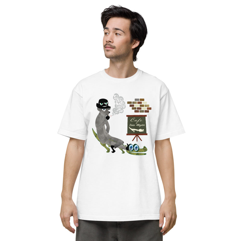 ユニセックス ヘビーウェイト 半袖Tシャツ・ドーモアーリゲーター/わにがとう【CA022- THWU009】