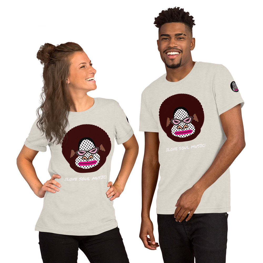 ユニセックス コンフォート Tシャツ・アフロゴリラダダ【CA076- CTU016】