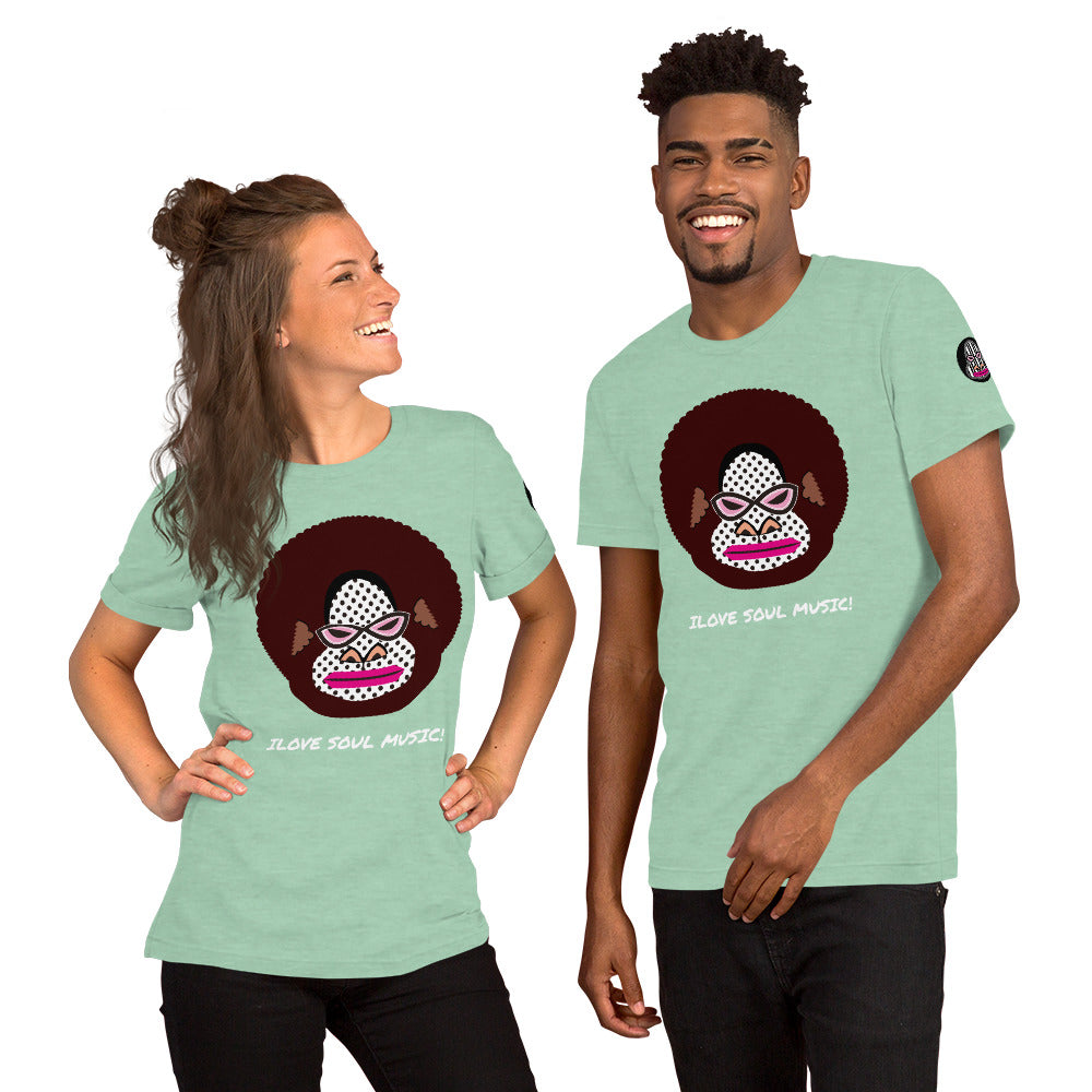 ユニセックス コンフォート Tシャツ・アフロゴリラダダ【CA076- CTU016】