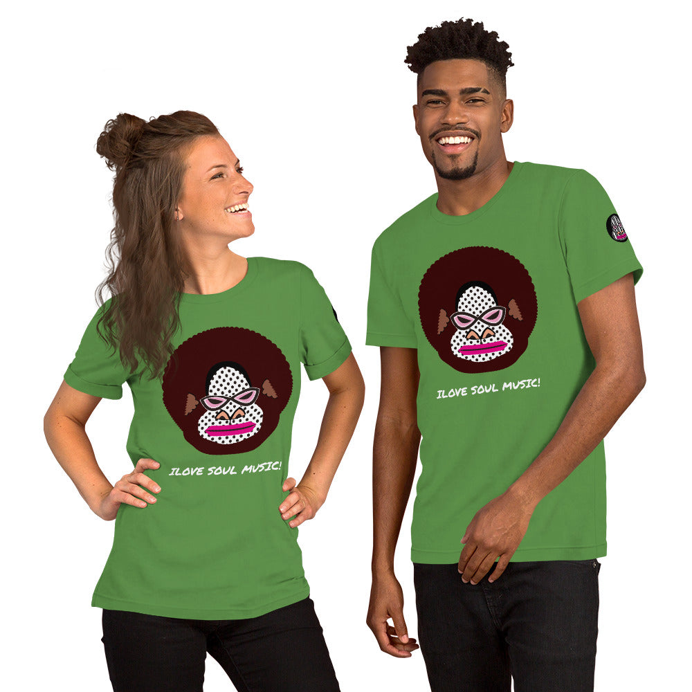 ユニセックス コンフォート Tシャツ・アフロゴリラダダ【CA076- CTU016】