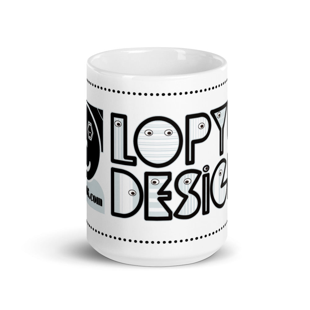 マグカップ(白)・ロピュズカフェ赤丸アイコン模様【LC002- MG014】