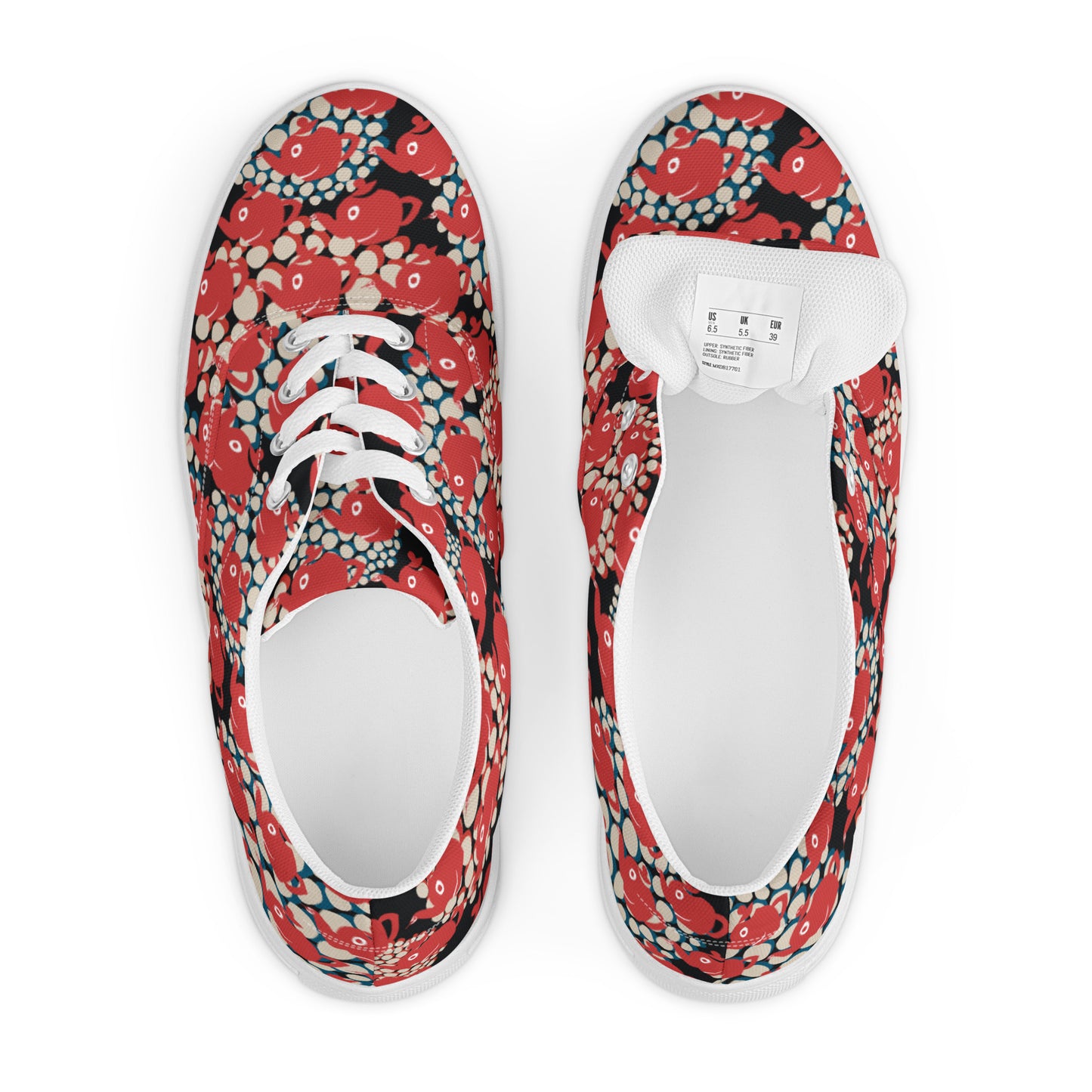 レディース レースアップ キャンバスシューズ