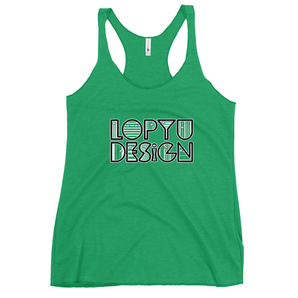 レディースレーサーバックタンクトップ・lopyudesignロゴ【LD002- RBTT007】