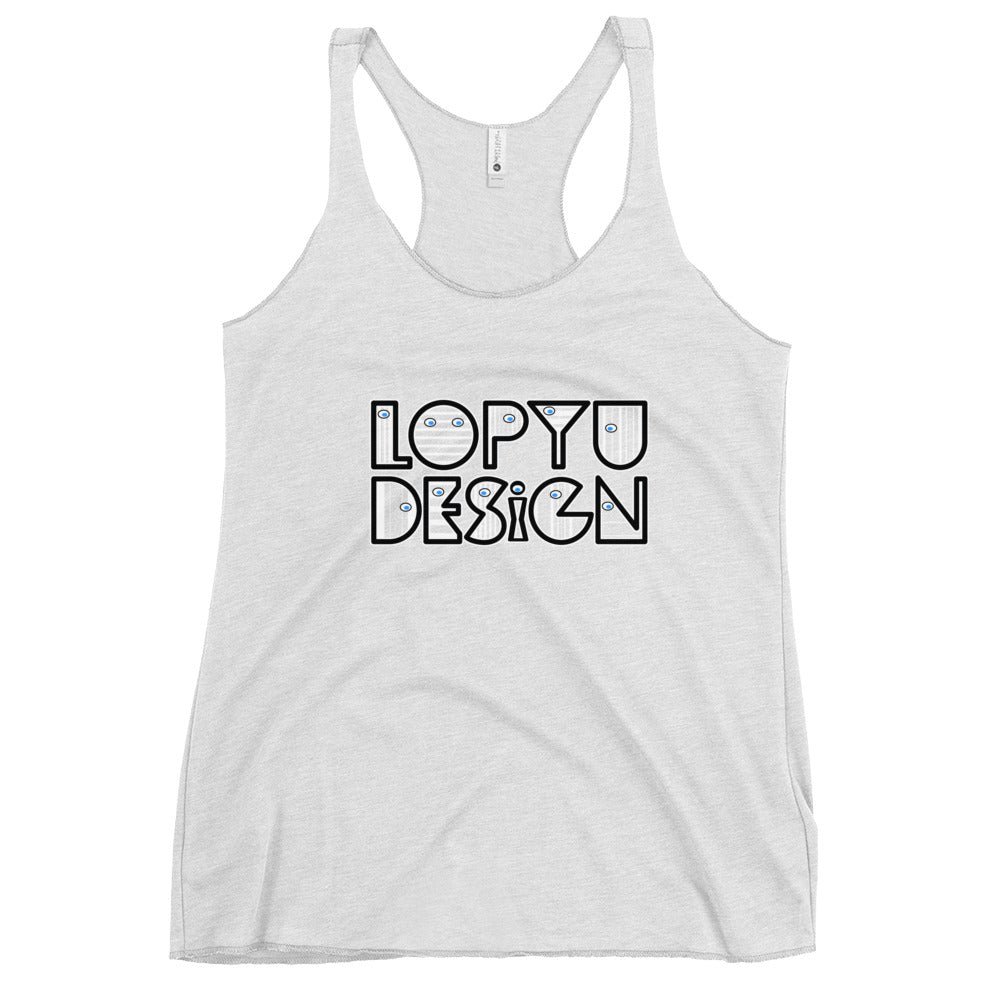 レディースレーサーバックタンクトップ・lopyudesignロゴ【LD002- RBTT007】