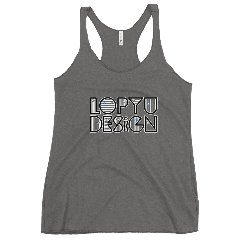 レディースレーサーバックタンクトップ・lopyudesignロゴ【LD002- RBTT007】