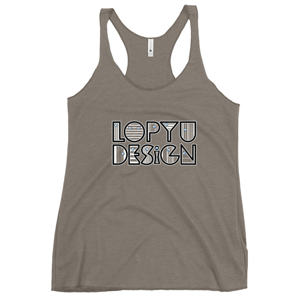 レディースレーサーバックタンクトップ・lopyudesignロゴ【LD002- RBTT007】