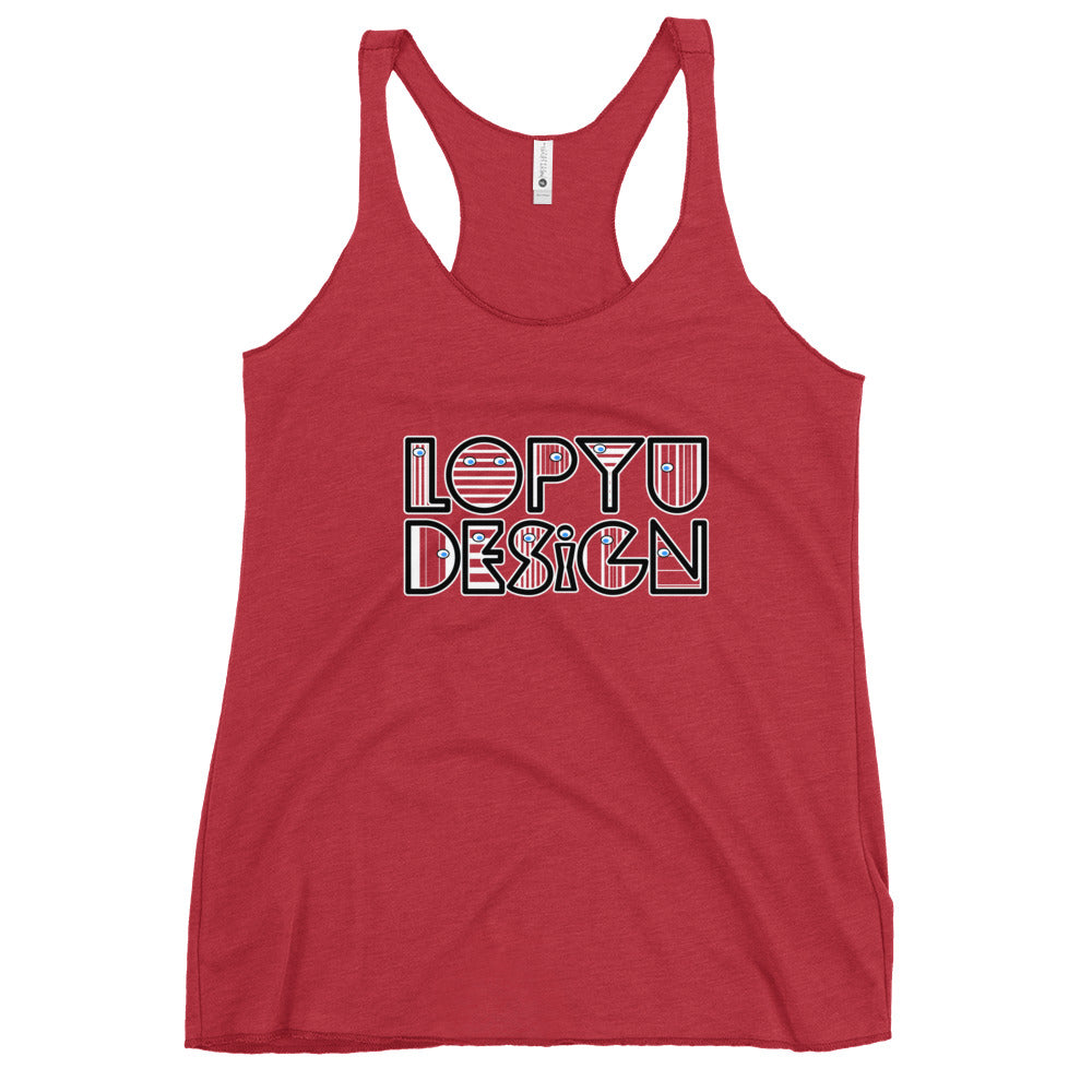 レディースレーサーバックタンクトップ・lopyudesignロゴ【LD002- RBTT007】