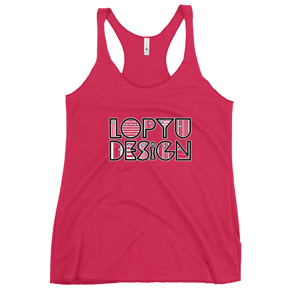 レディースレーサーバックタンクトップ・lopyudesignロゴ【LD002- RBTT007】