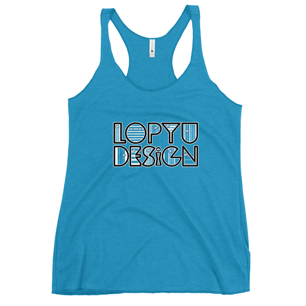 レディースレーサーバックタンクトップ・lopyudesignロゴ【LD002- RBTT007】