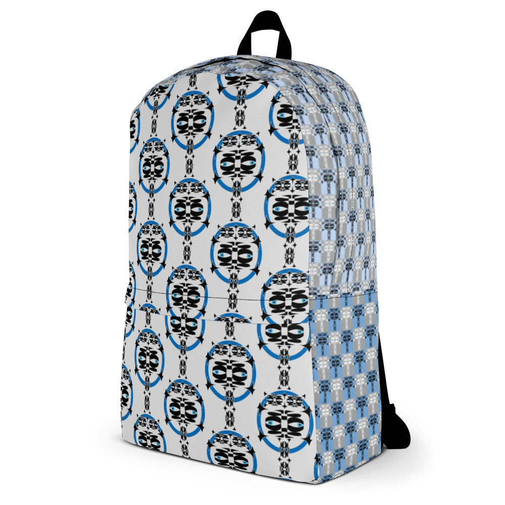 バックパック・青輪イジドール模様白地【CA001- BP004】