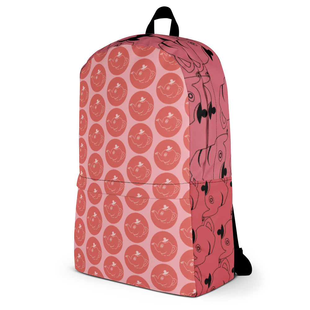 バックパック・ロピュズカフェ赤ロゴ模様【LC002- BP007】