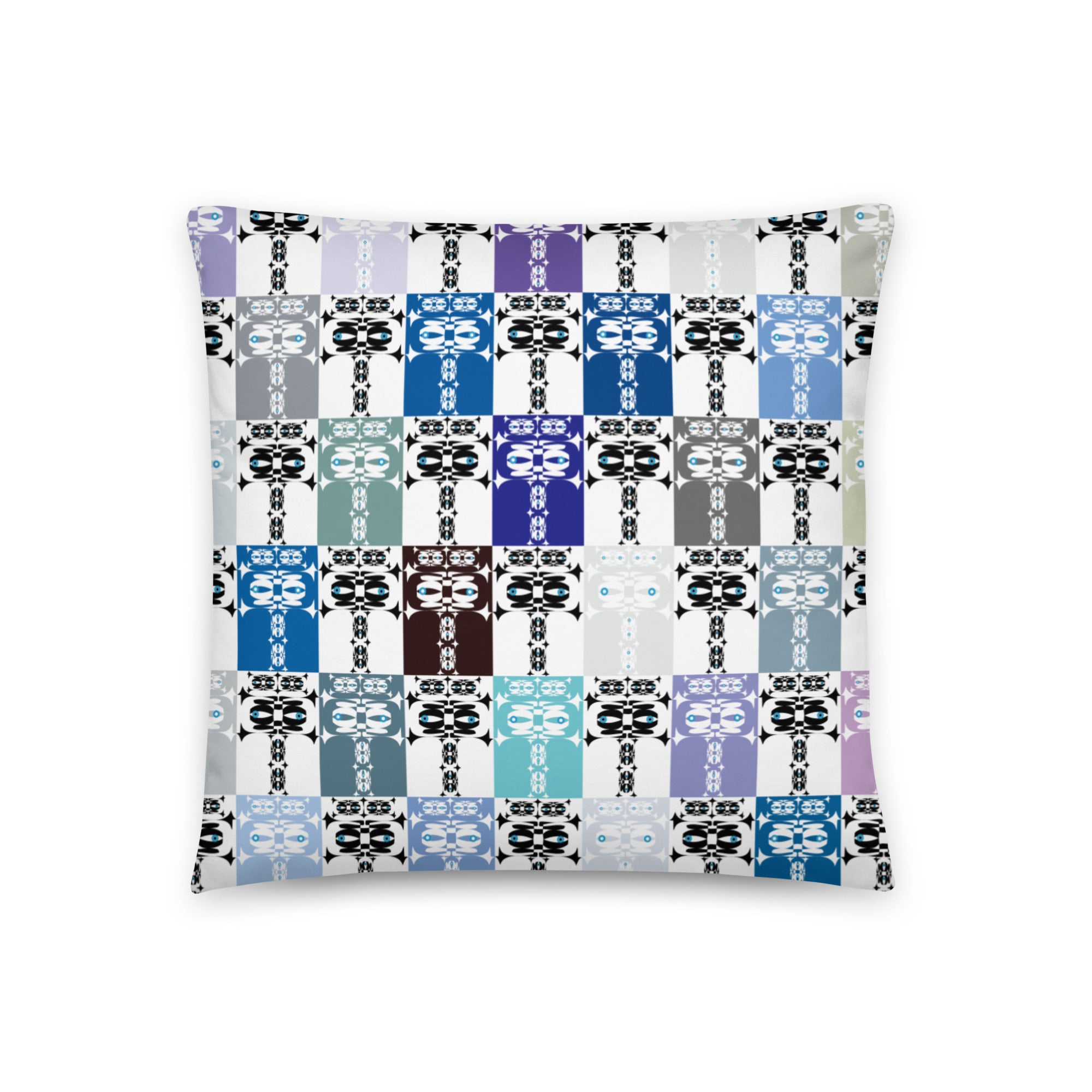 ベーシッククッション・イジドール格子柄ソフト&クール【CA001-BC021】