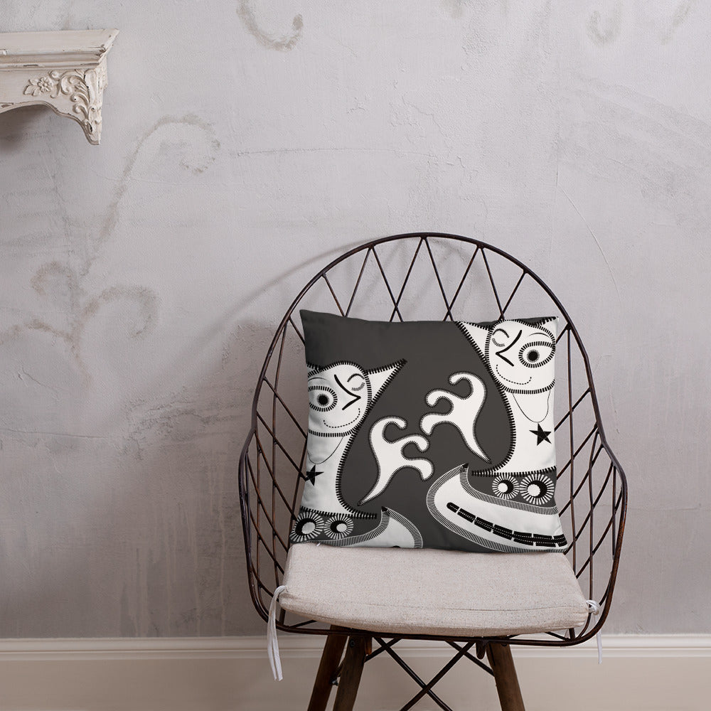 ベーシッククッション・パッチ大王ジェニー裏モノクロver【CA005-BC004】