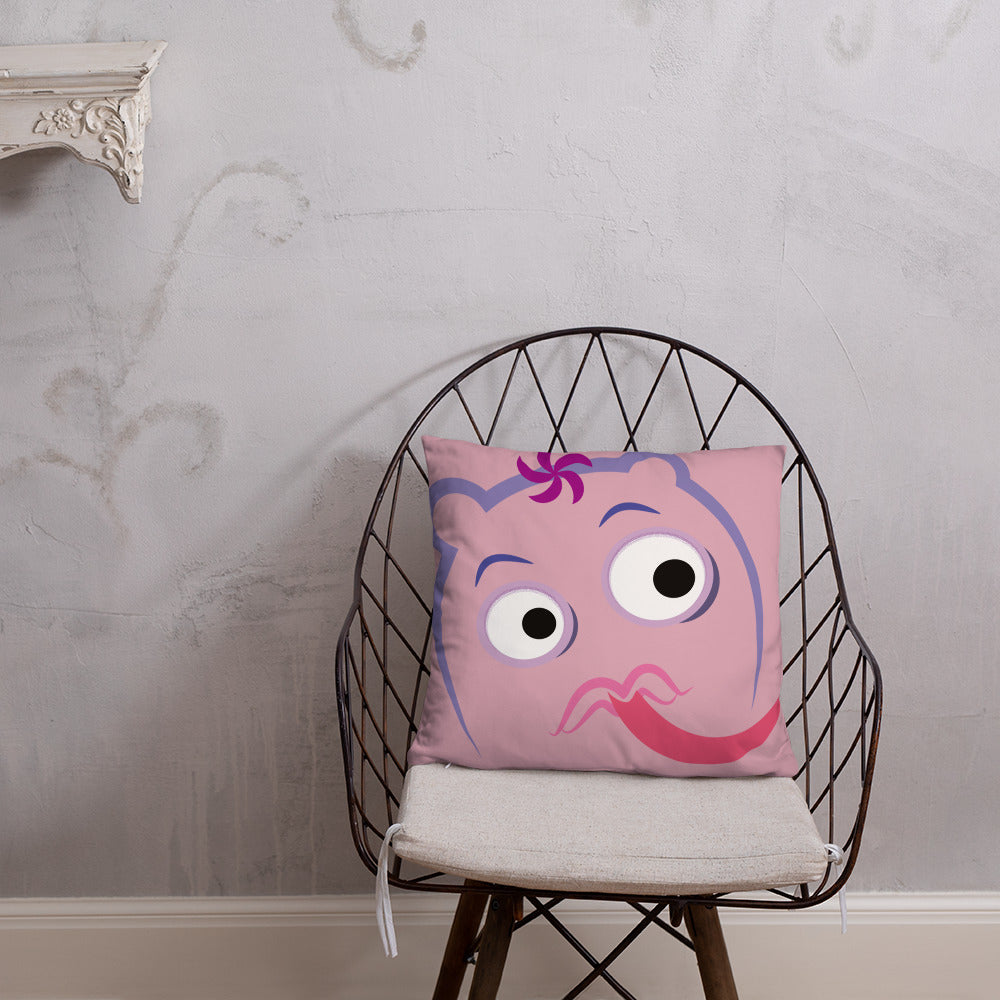 ベーシッククッション・宇宙のっこ模様ピンク【CA016-BC006】