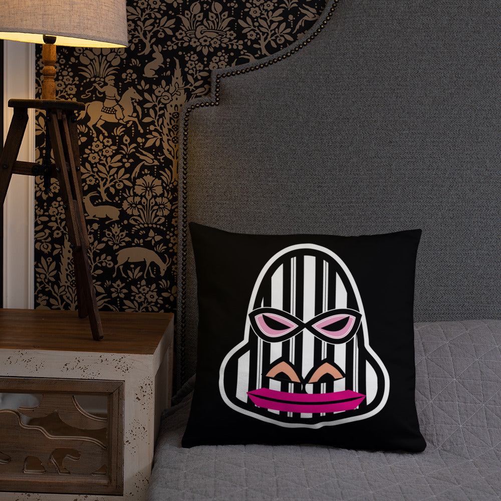 ベーシッククッション・ゴリラダダ模様黒【CA031-BC007】