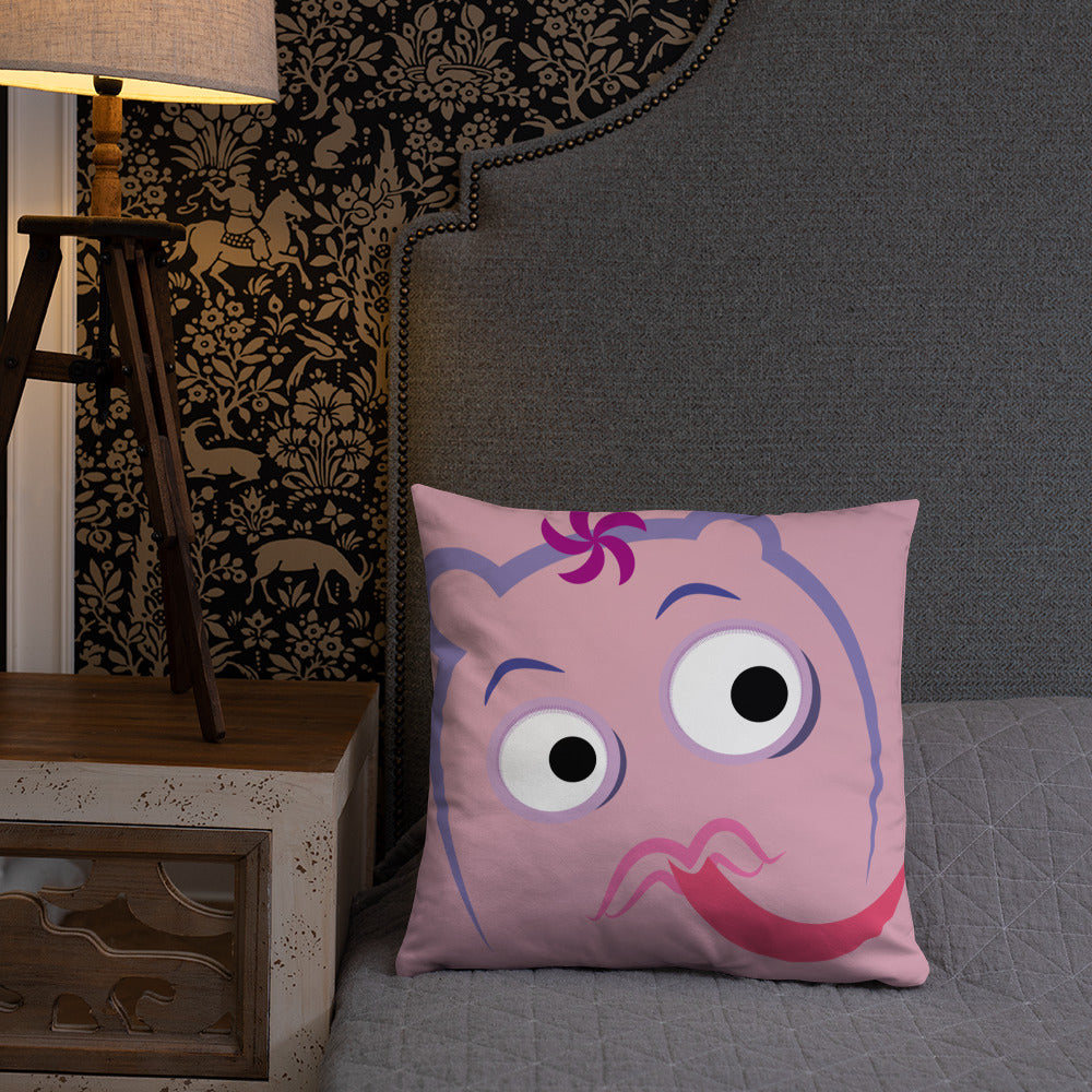 ベーシッククッション・宇宙のっこ模様ピンク【CA016-BC006】