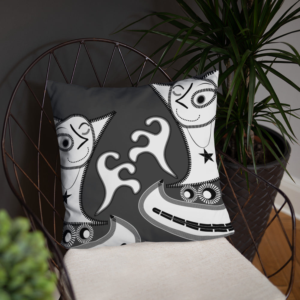 ベーシッククッション・パッチ大王ジェニー裏モノクロver【CA005-BC004】