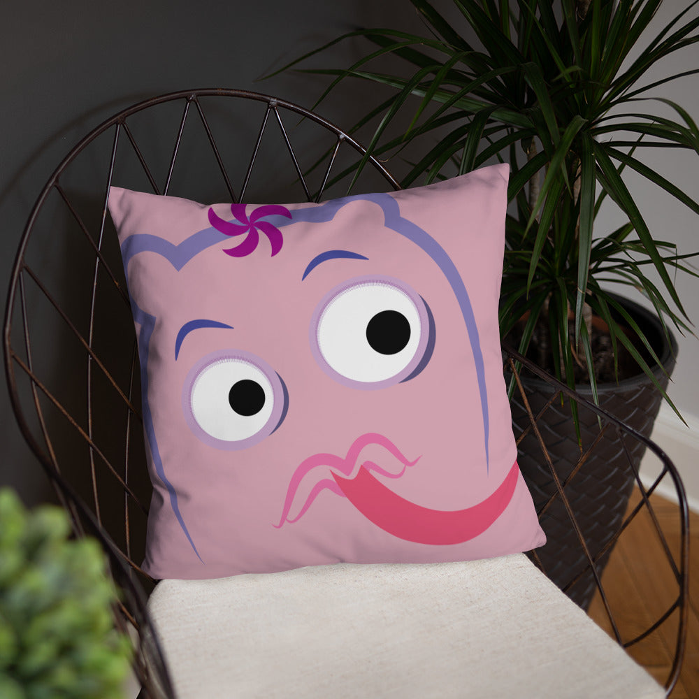 ベーシッククッション・宇宙のっこ模様ピンク【CA016-BC006】