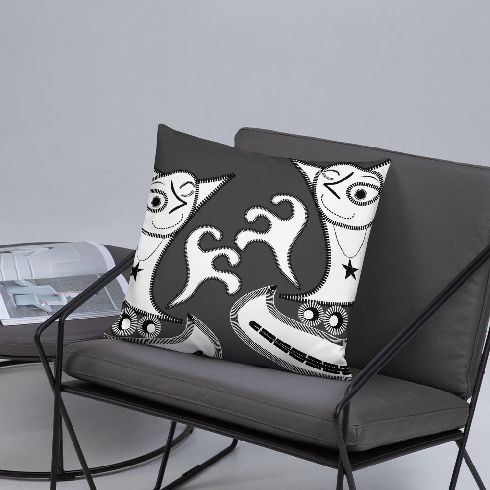 ベーシッククッション・パッチ大王ジェニー裏モノクロver【CA005-BC004】