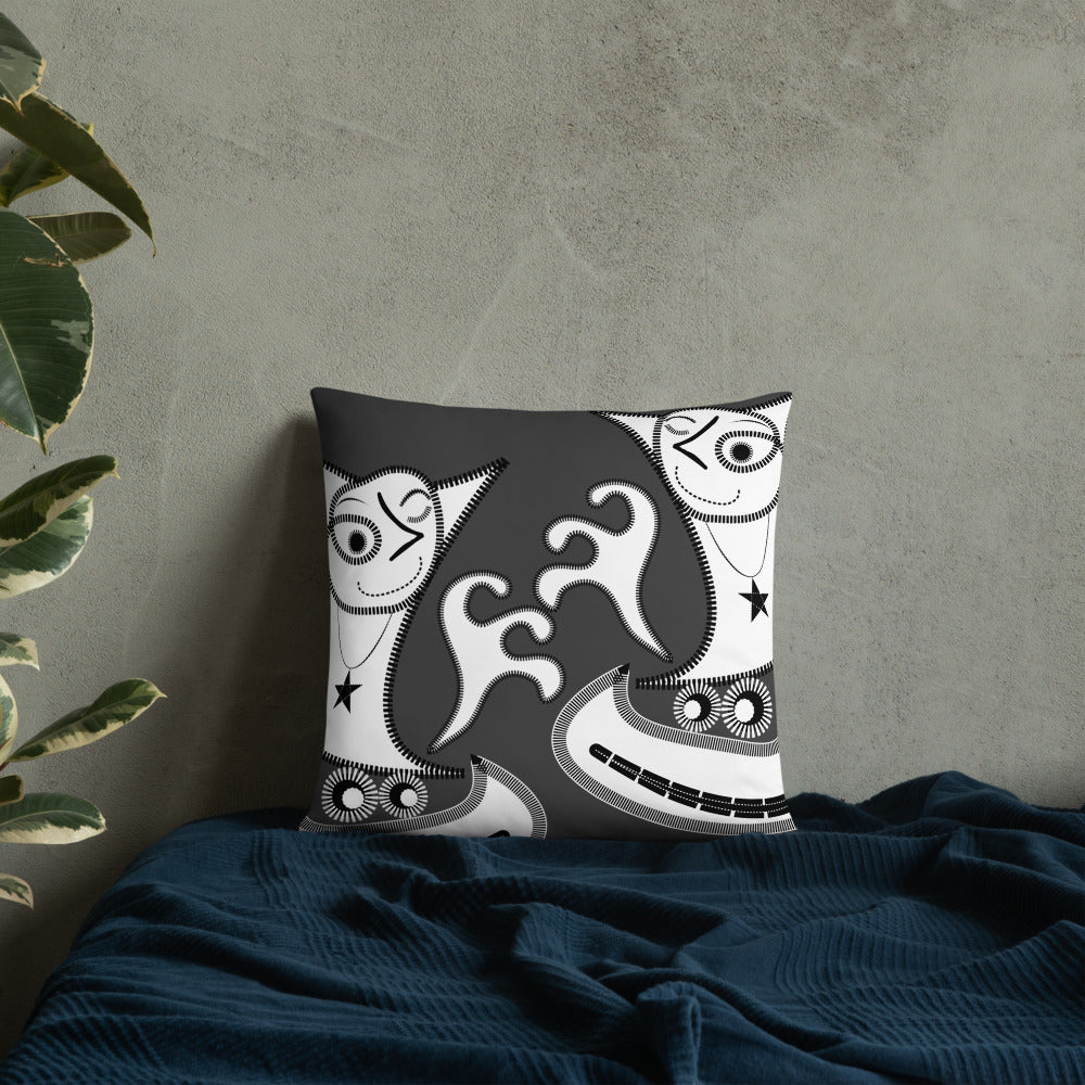 ベーシッククッション・パッチ大王ジェニー裏モノクロver【CA005-BC004】