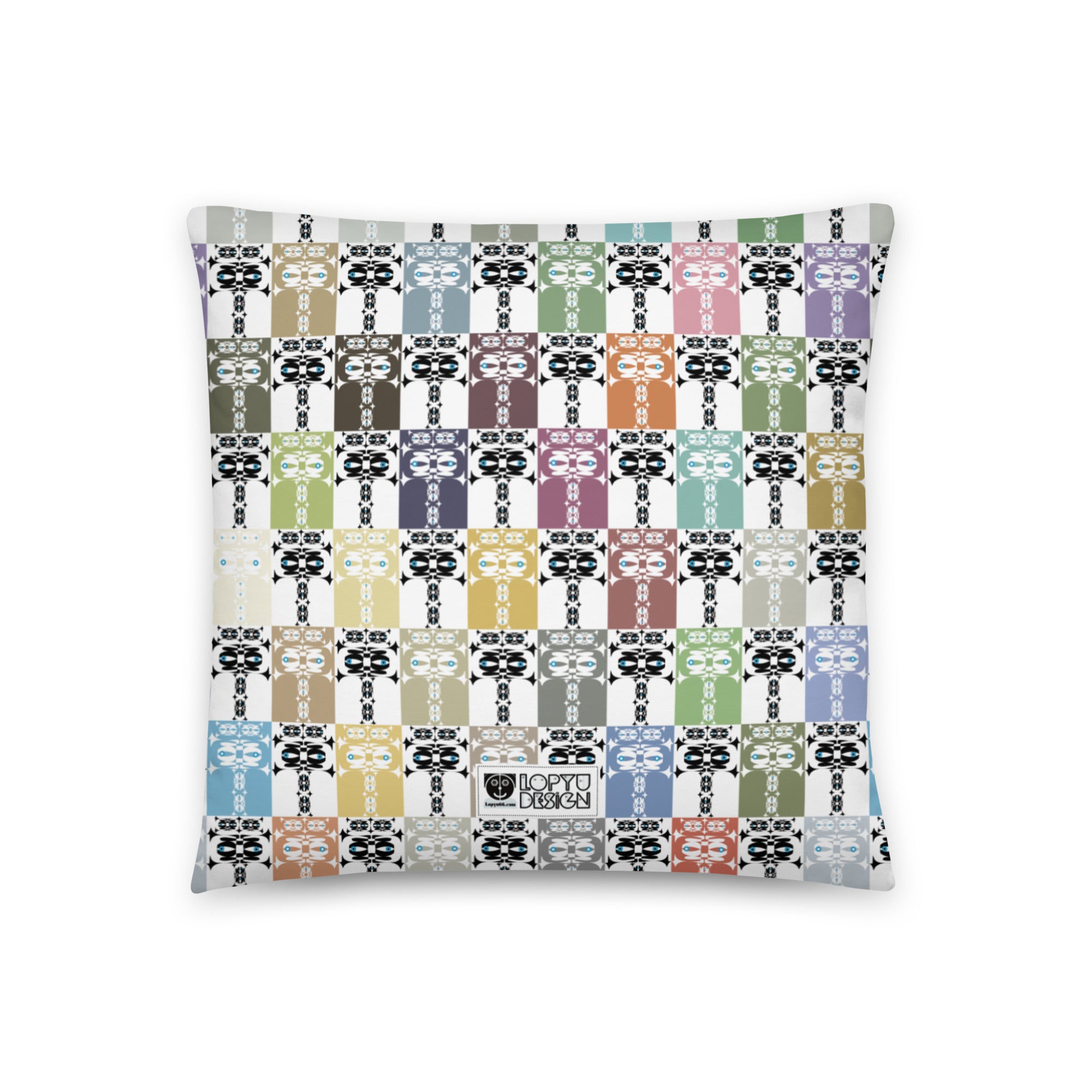 ベーシッククッション・イジドール格子柄ソフト&クール【CA001-BC021】