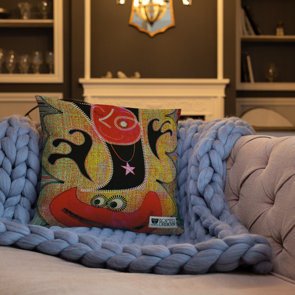 ベーシッククッション・パッチ大王ジェニー裏モノクロver【CA005-BC004】