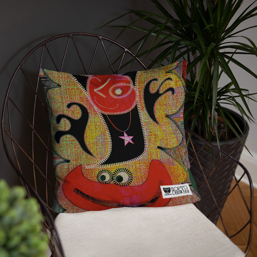 ベーシッククッション・パッチ大王ジェニー裏モノクロver【CA005-BC004】