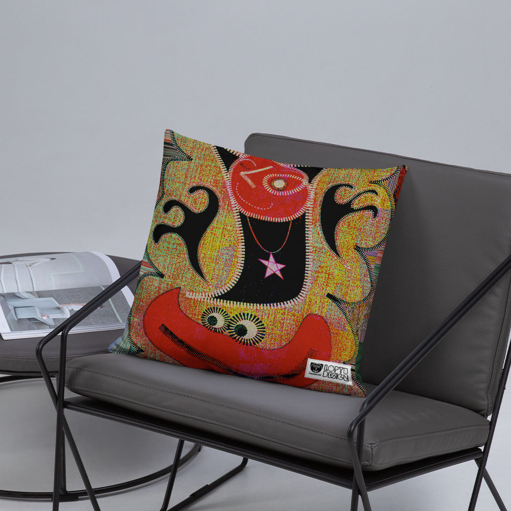 ベーシッククッション・パッチ大王ジェニー裏モノクロver【CA005-BC004】