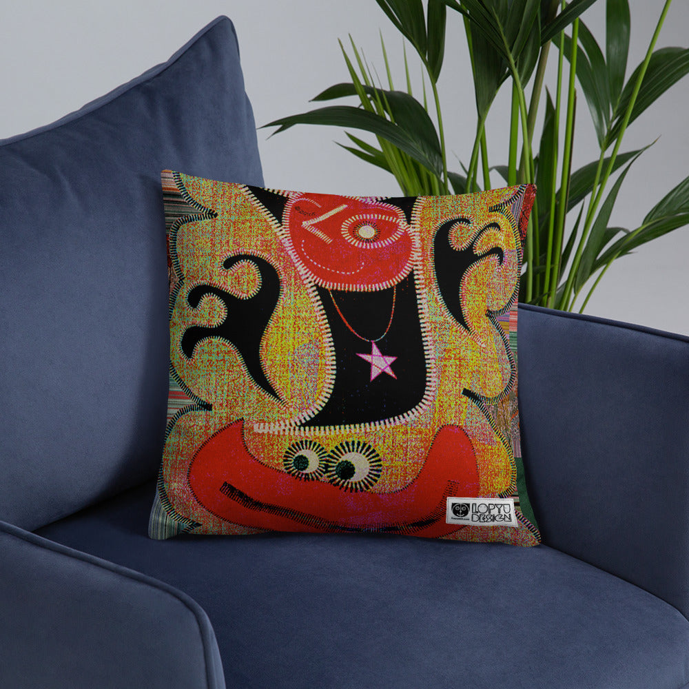 ベーシッククッション・パッチ大王ジェニー裏モノクロver【CA005-BC004】