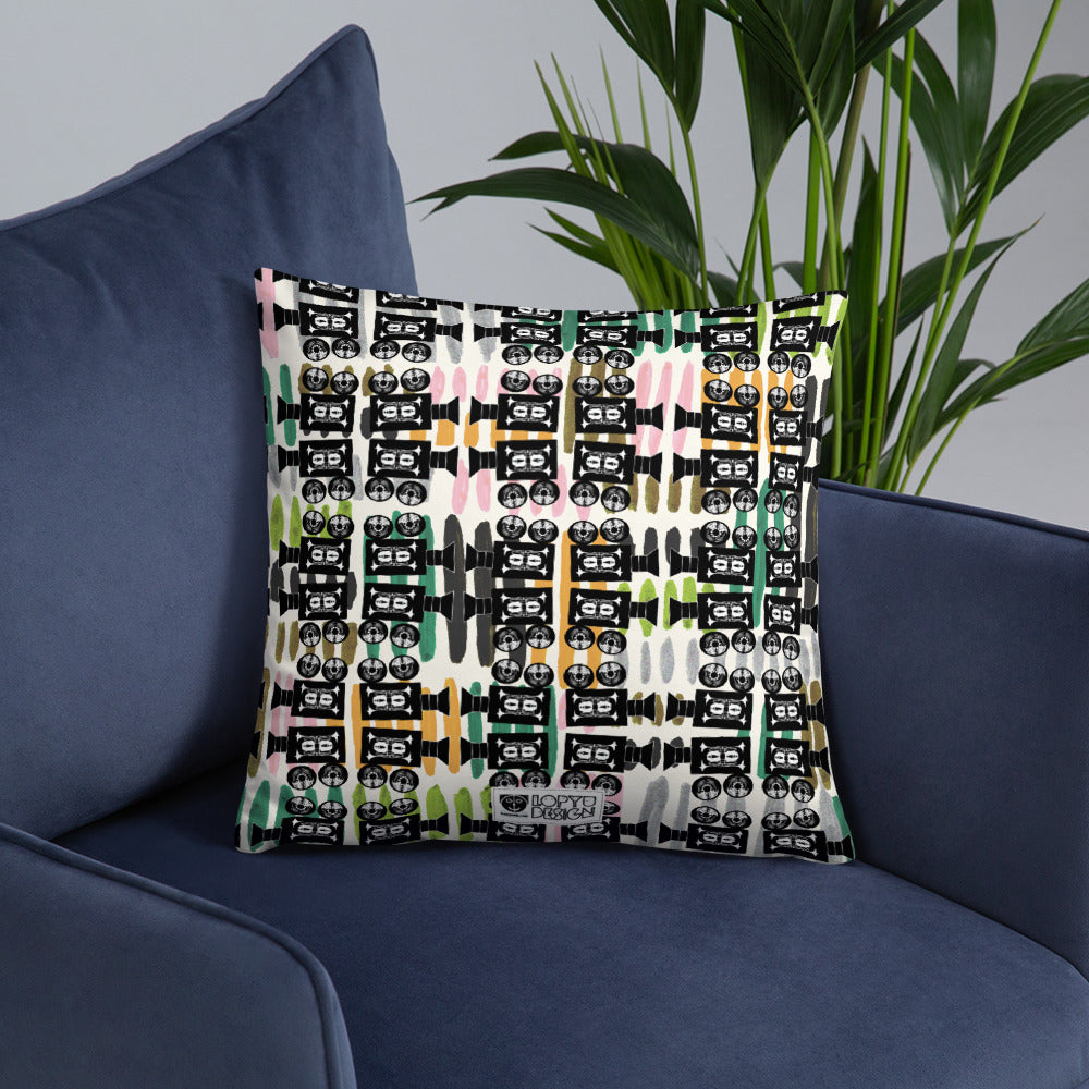 ベーシッククッション・きゃらあくたあロゴモダン【LG003-BC021】