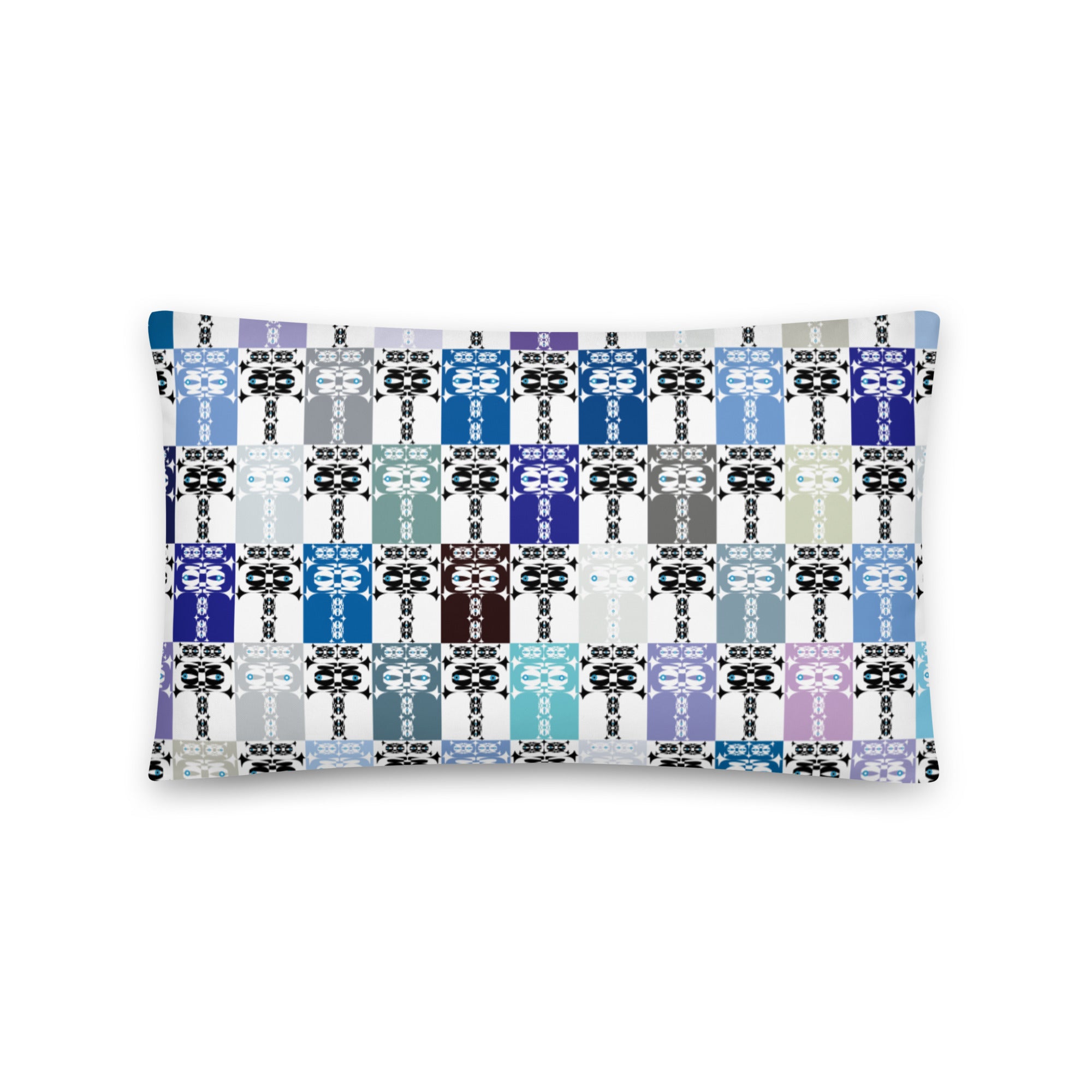 ベーシッククッション・イジドール格子柄ソフト&クール【CA001-BC021】