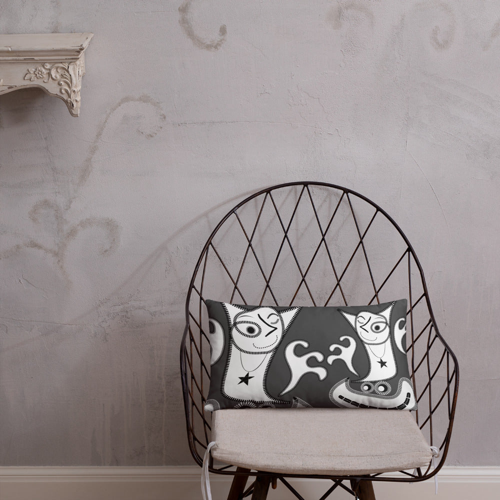 ベーシッククッション・パッチ大王ジェニー裏モノクロver【CA005-BC004】