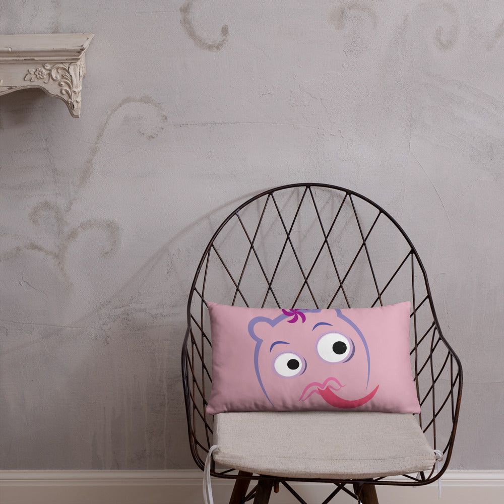 ベーシッククッション・宇宙のっこ模様ピンク【CA016-BC006】