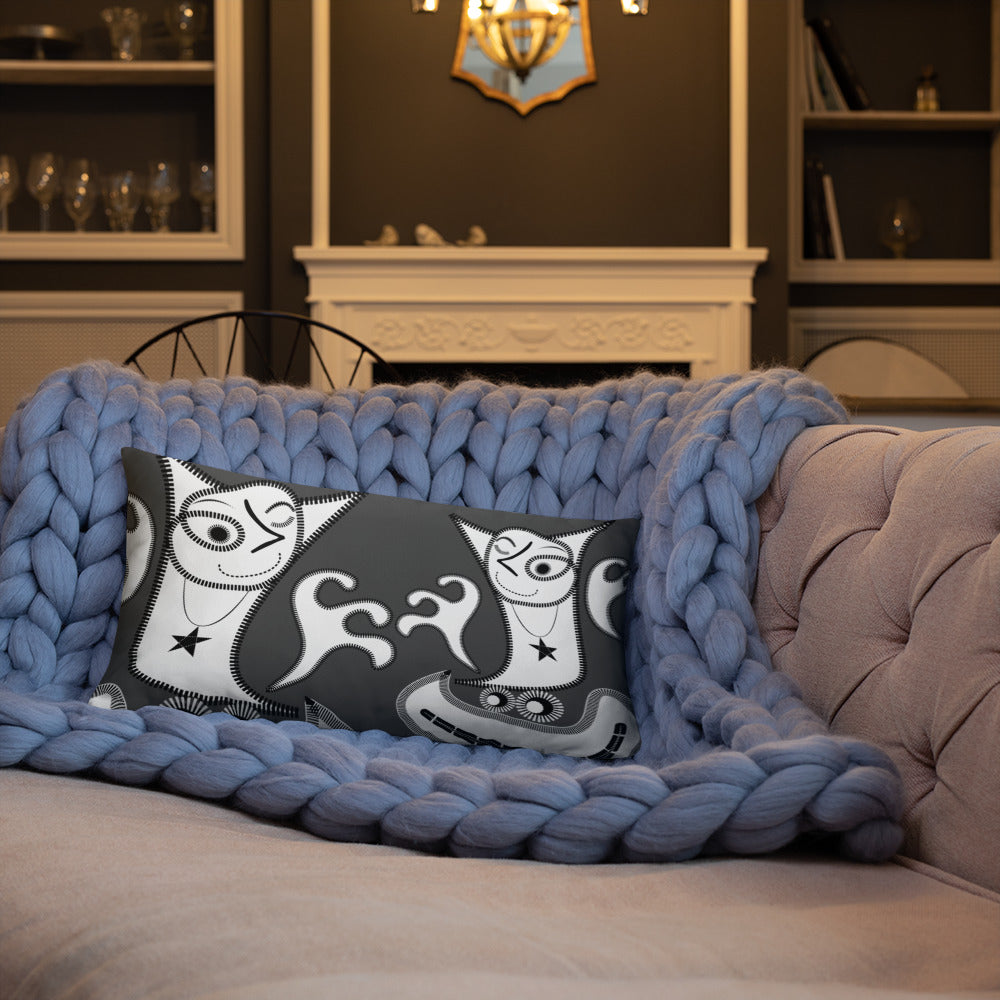 ベーシッククッション・パッチ大王ジェニー裏モノクロver【CA005-BC004】